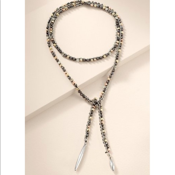 Stella And Dot Zoe Lariat Necklace Gold 